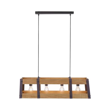 Leuchten Direkt 15721-79 - Csillár zsinóron CRATE 4xE27/60W/230V