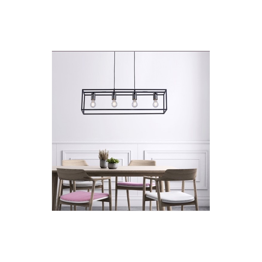 Leuchten Direkt 15854-18 - Csillár zsinóron FABIO 4xE27/60W/230V