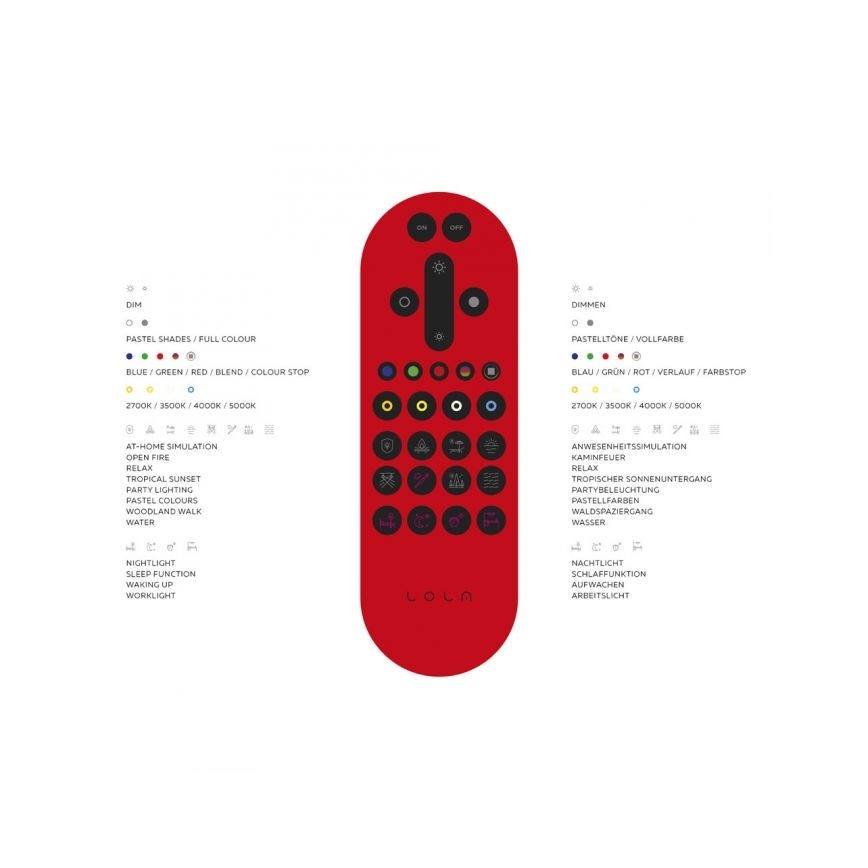 Leuchten Direkt 16431-55 - LED RGB dimmelhető mennyezeti lámpa MAXI LED/27W/230V + távirányító
