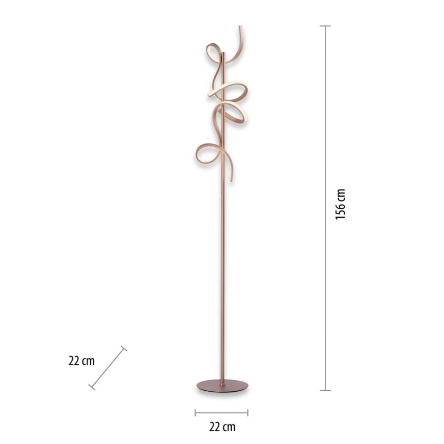 Leuchten Direkt 19031-60 - LED Dimmelhető állólámpa CURLS LED/22W/230V