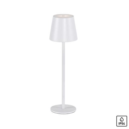 Leuchten Direkt 19250-16 - LED Kültéri dimmelhető újratölthető asztali lámpa EURIA LED/3W/5V 2600 mAh IP54 fehér