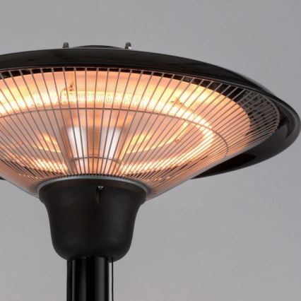 Leuchten Direkt 99501-18 - Kültéri fűtőtest GLOW 1500-3000W/230V 1,87 m IP34 fekete