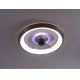 Leuchten Direkt 14650-15 - LED RGB Dimmelhető mennyezeti lámpa ventilátorral BASTIAN LED/38W/230V + távirányító