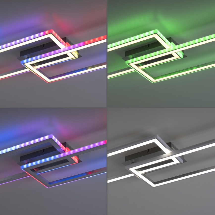 Leuchten Direkt 14635-55 - FELIX LED/34,5W/230V RGB színváltós, fényerőszabályzós mennyezeti lámpa + távirányító