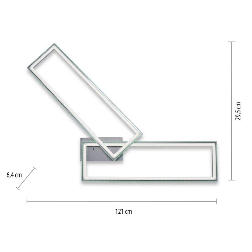 Leuchten Direkt 14635-55 - FELIX LED/34,5W/230V RGB színváltós, fényerőszabályzós mennyezeti lámpa + távirányító