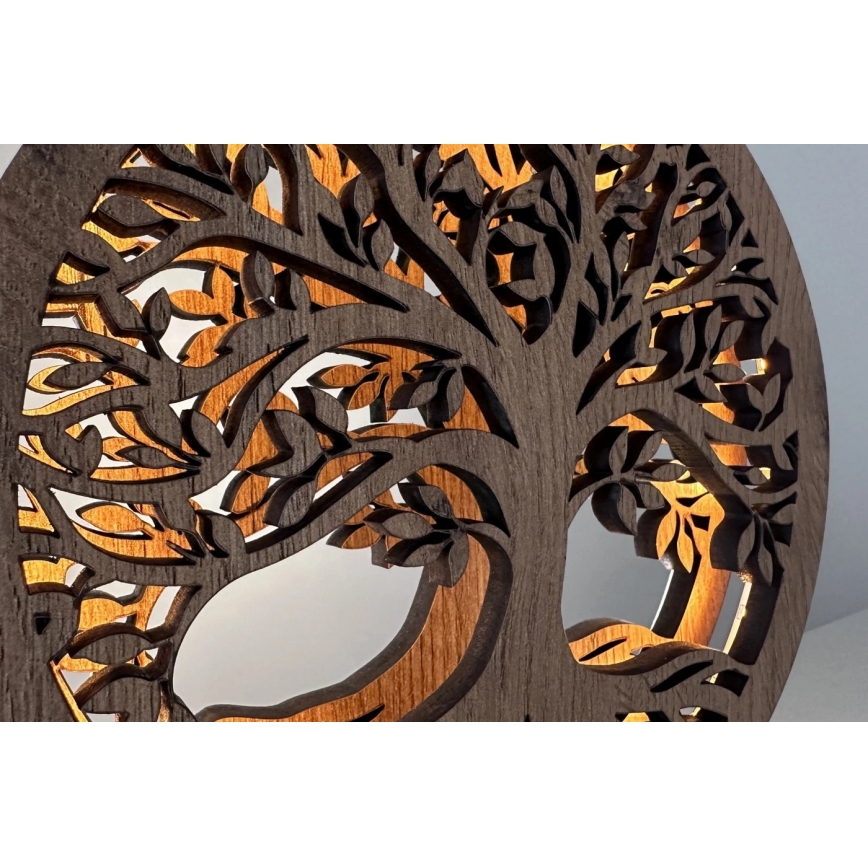 Li-Go 23577/DUB2 - LED dimmelhető asztali dekoráció LED/12W/230V 20x22 cm tölgy/Élet fája