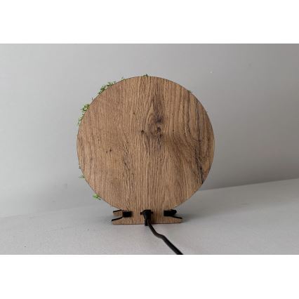 Li-Go 23625/DUB2 - LED dimmelhető asztali dekoráció LED/12W/230V 20x22 cm tölgy/Mohás mókus