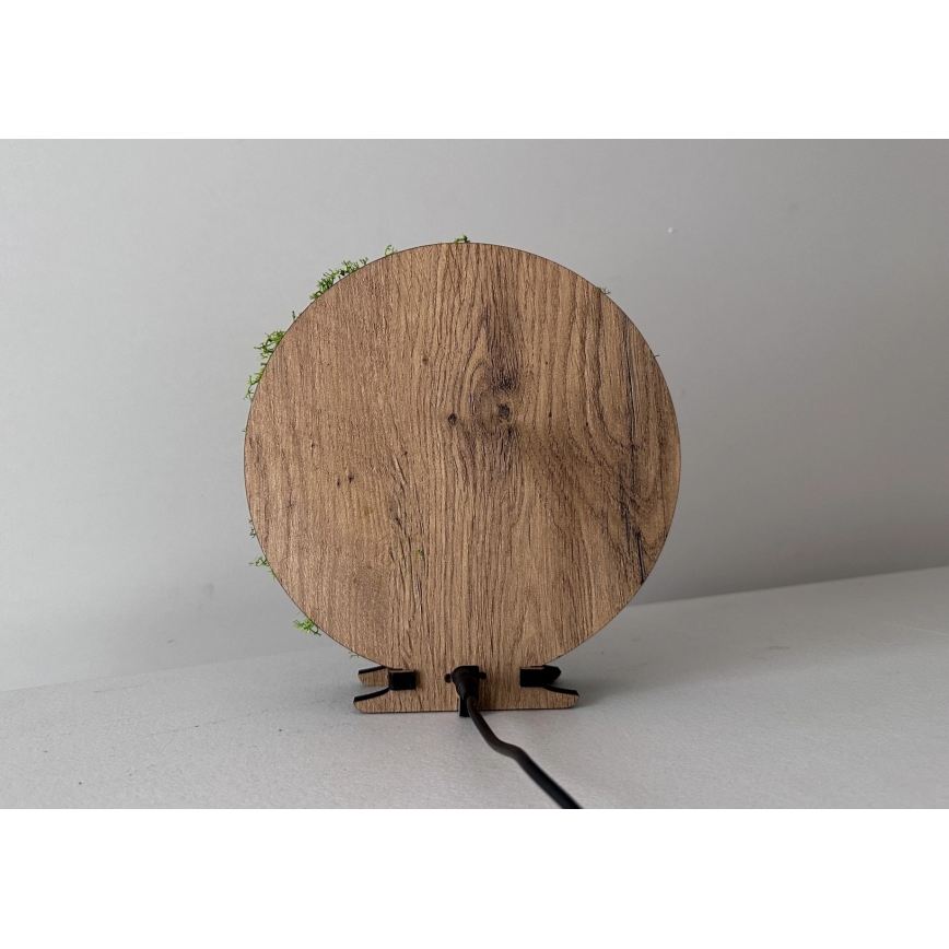 Li-Go 23625/DUB2 - LED dimmelhető asztali dekoráció LED/12W/230V 20x22 cm tölgy/Mohás mókus