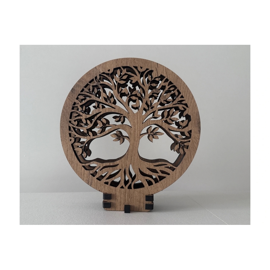 Li-Go 23648/DUB2 - LED dimmelhető asztali dekoráció LED/12W/230V 30x31 cm tölgy/Élet fája