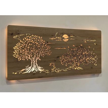 Li-Go 5307/DUB2 - Dimmelhető LED fali dekoráció LED/24W/230V 120x60 cm tölgy/Három tölgy