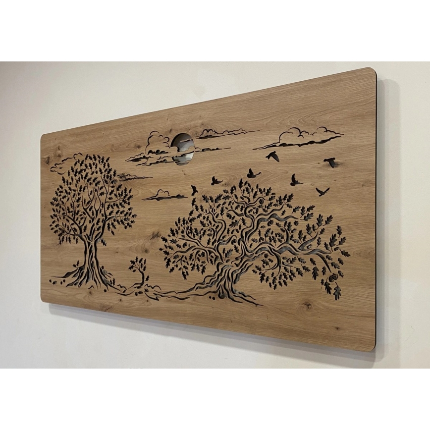 Li-Go 5307/DUB2 - Dimmelhető LED fali dekoráció LED/24W/230V 120x60 cm tölgy/Három tölgy