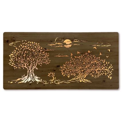 Li-Go 5307/DUB2 - Dimmelhető LED fali dekoráció LED/24W/230V 120x60 cm tölgy/Három tölgy