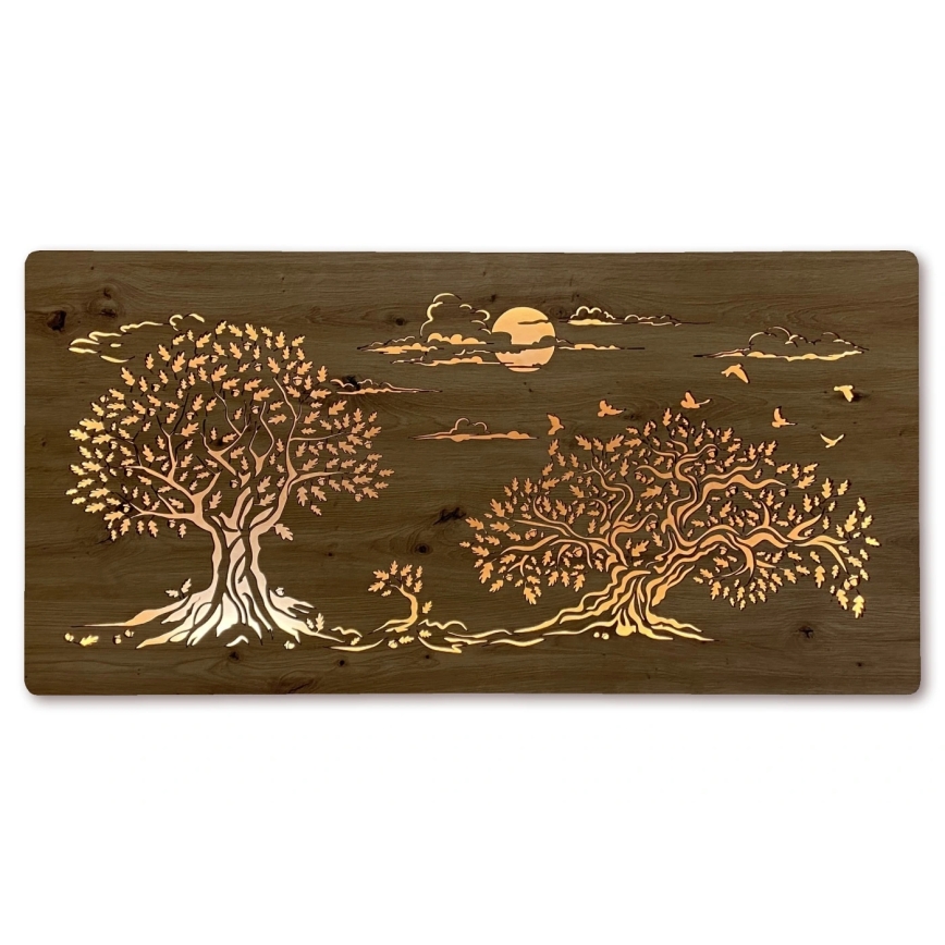 Li-Go 5307/DUB2 - Dimmelhető LED fali dekoráció LED/24W/230V 120x60 cm tölgy/Három tölgy