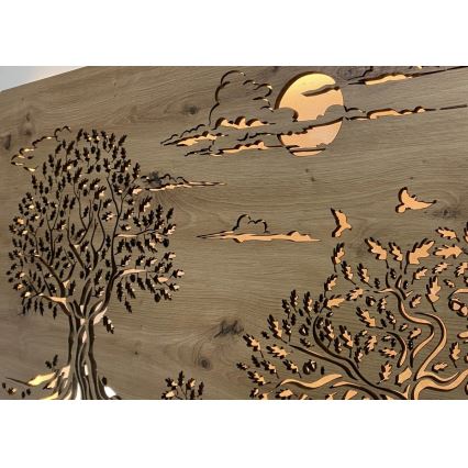 Li-Go 5307/DUB2 - Dimmelhető LED fali dekoráció LED/24W/230V 120x60 cm tölgy/Három tölgy