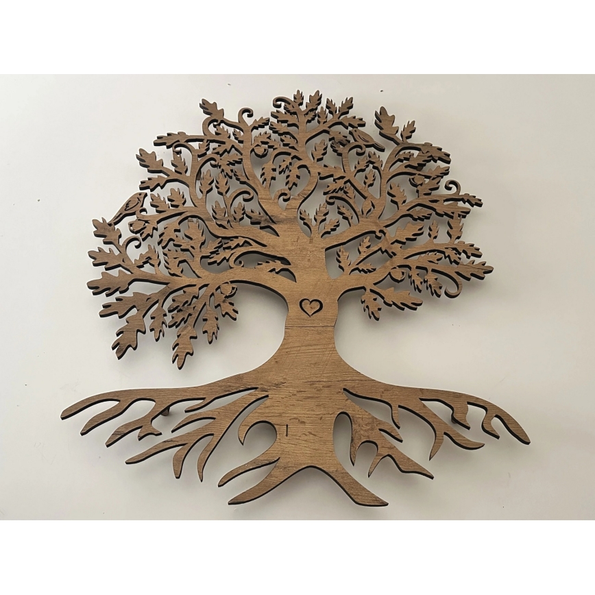 Li-Go 5729/DUB2 - Falra szerelhető LED dekoráció mozgásérzékelővel LED/10W/5V 90x110 cm tölgy