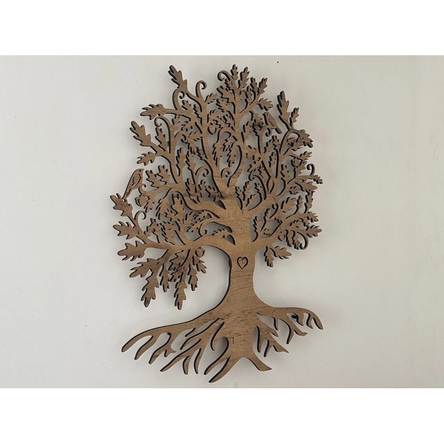 Li-Go 5729/DUB2 - Falra szerelhető LED dekoráció mozgásérzékelővel LED/10W/5V 90x110 cm tölgy