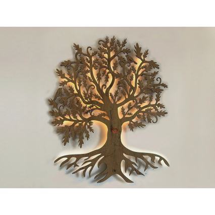 Li-Go 5742/DUB2 - LED dimmelhető fali dekoráció LED/10W/230V 90x110 cm tölgy