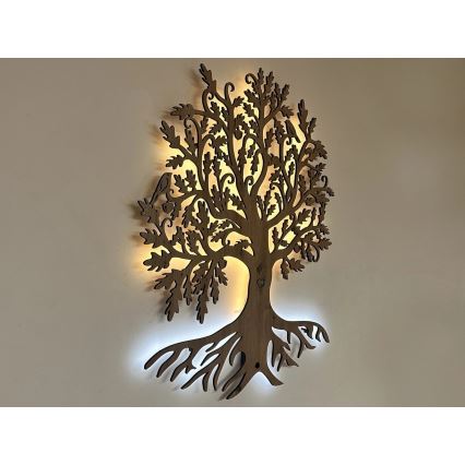 Li-Go 5742/DUB2 - LED dimmelhető fali dekoráció LED/10W/230V 90x110 cm tölgy