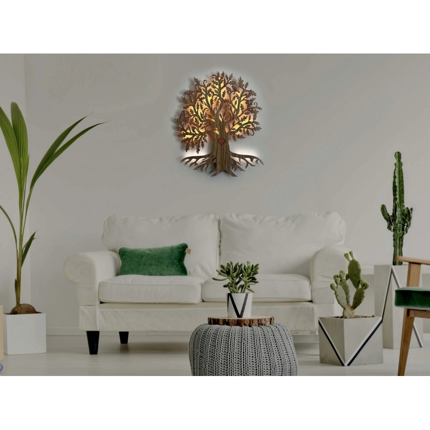 Li-Go 5747/DUB2 - LED dimmelhető fali dekoráció LED/10W/230V 45x55 cm tölgy