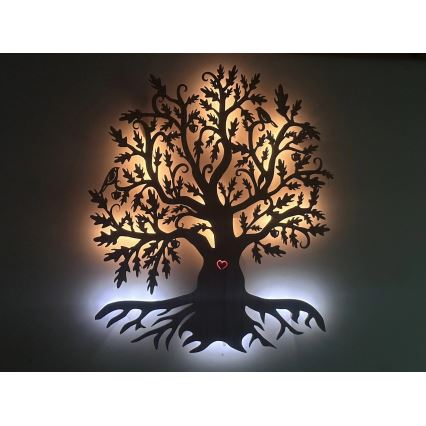 Li-Go 5747/DUB2 - LED dimmelhető fali dekoráció LED/10W/230V 45x55 cm tölgy