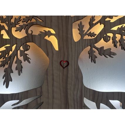 Li-Go 5747/DUB2 - LED dimmelhető fali dekoráció LED/10W/230V 45x55 cm tölgy