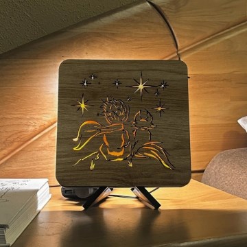 Li-Go 5788/DUB2 - LED asztali dekoráció LED/12W/230V 19x19 cm tölgy/A kis herceg