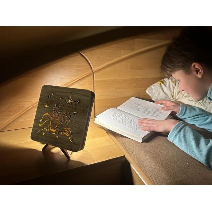 Li-Go 5788/DUB2 - LED asztali dekoráció LED/12W/230V 19x19 cm tölgy/A kis herceg