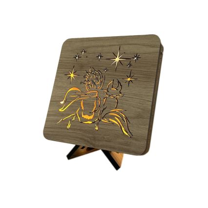 Li-Go 5788/DUB2 - LED asztali dekoráció LED/12W/230V 19x19 cm tölgy/A kis herceg