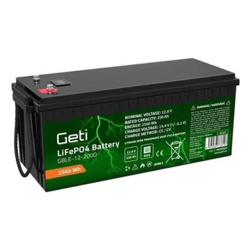 LiFePO4 akkumulátor 12,8 V / 200 Ah