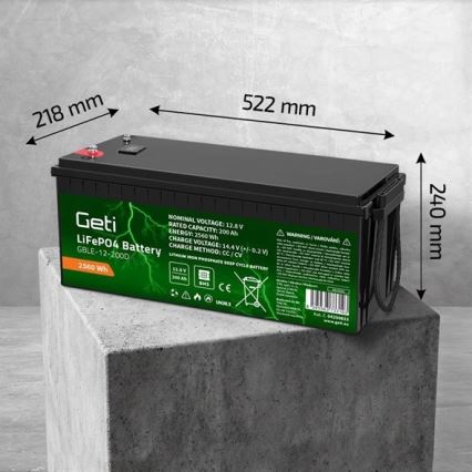 LiFePO4 akkumulátor 12,8 V / 200 Ah