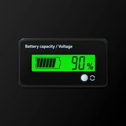 LiFePO4 akkumulátor kijelzővel 12,8V/100Ah