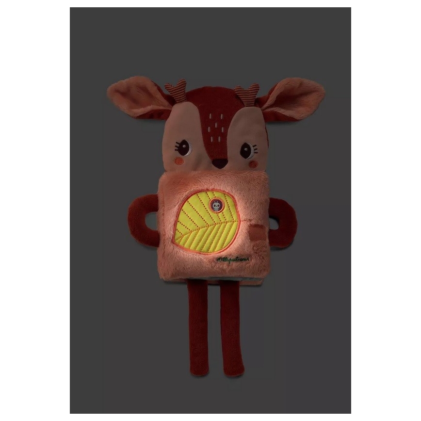 Lilliputiens - Gyermek textil világító könyv szarvas Stella