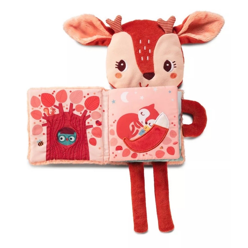 Lilliputiens - Gyermek textil világító könyv szarvas Stella