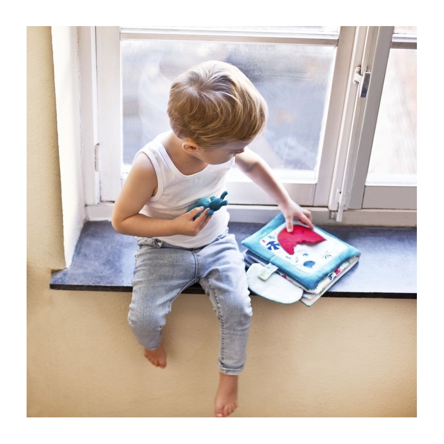 Lilliputiens - Gyermek textilkönyv orrszarvú Marius