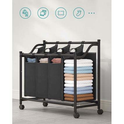 LINA fekete szennyeskosár