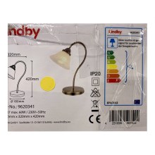 Lindby - Asztali lámpa MIALINA 1xE27/60W/230V