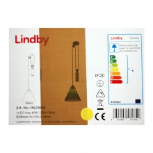 Lindby - Csillár zsinóron ALECKS 1xE27/60W/230V