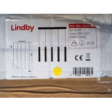 Lindby - Csillár zsinóron CONCRETTO 5xGU10/8W/230V