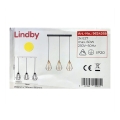 Lindby - Csillár zsinóron ELDA 3xE27/60W/230V
