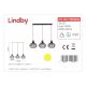 Lindby - Csillár zsinóron FRANCES 3xE27/60W/230V