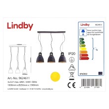 Lindby - Csillár zsinóron IBU 3xE27/60W/230V