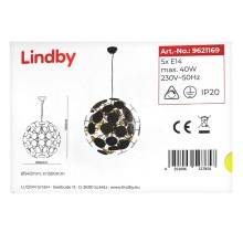 Lindby - Csillár zsinóron KINAN 5xE14/40W/230V