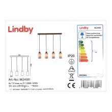 Lindby - Csillár zsinóron NICUS 4xE27/60W/230V
