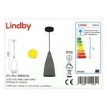 Lindby - Csillár zsinóron SANNE 1xE27/40W/230V