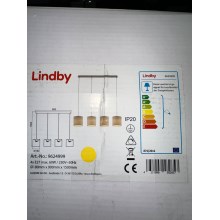 Lindby - Csillár zsinóron ZALIA 4xE27/60W/230V