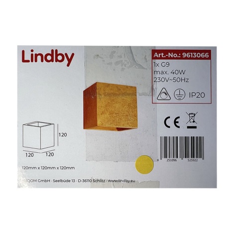 Lindby - Fali lámpa YADE 1xG9/20W/230V