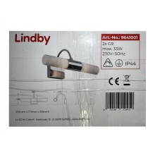 Lindby - Fürdőszobai tükörvilágítás DEVRAN 2xG9/33W/230V IP44