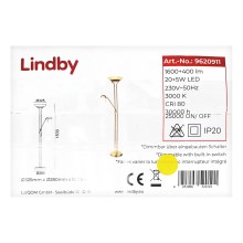 Lindby - LED Dimmelhető állólámpa YVETA LED/20W/230V + LED/5W/230V