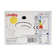 Lindby - LED Dimmelhető csillár zsinóron LUCY LED/28W/230V