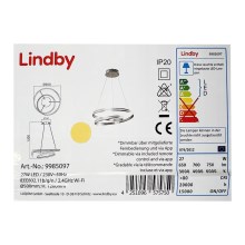 Lindby - LED Dimmelhető csillár zsinóron SMART VERIO LED/27W/230V 3000/4000/6000K + távirányító
